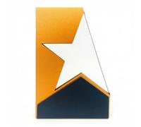 COOKIES AND KOALAS Star Crystal Trophy Award, Heavyweight Glass Recognition Award in Presentation Box, Premium Freestanding Trophy for Corporate, School, Sports & Achievement Events