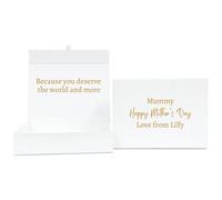 COOKIES AND KOALAS White Personalised Mum Foil Keepsake Gift Box 22x34x7cm | Custom gold or silver name and message printed onto the magnetic lid for nan on Mother's Day or a birthday memento