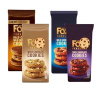 Cookies Bundle With Fox's Fabulous cookies Flavours of Milk, Triple, Half-Coated & White Chocolate Biscuits For All Occasions (4 Mixed Pack) - By Oerich Gift