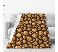 Cookies Chocolate Chips Soft Warm Flannel Blankets For Sofa Couch Bed,Cozy Lightweight Fleece Throw Blanket For Living Room Office All Season,40"X30"