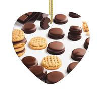 Cookies Food Chocolate Chip Biscuits Elegant Love Christmas Tree Hanging Decorations-Festive Decorations For Charming Holiday