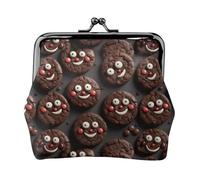 Cookies Food Chocolate Chips Biscuits Print Exquisite Versatile Kiss Lock Coin Purse Cute Small Zipper Wallet for Coins Cards