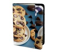 Cookies Food Chocolate Chips Biscuits Print Passport Cover,Slim Lightweight Travel Wallet, Universal Fashion Accessory for Adults