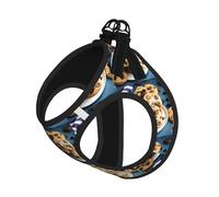 Cookies Food Chocolate Chips Biscuits Print Reflective Pet Leash Vest For Small Dogs & Cats, Adjustable Outdoor Walking Hiking Vest