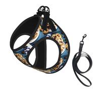 Cookies Food Chocolate Chips Biscuits Print Reflective Pet Leash Vest For Small Dogs & Cats, Adjustable Outdoor Walking Hiking Vest