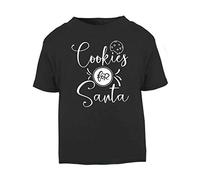 Cookies for Santa Short Sleeve Cotton Toddler t Shirt, 3-4 Years, Black