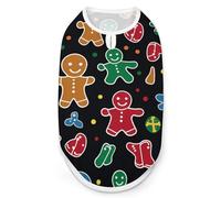 Cookies Gingerbread Man Dog Shirts Sleeveless T-Shirt Pet Tank Top Soft Summer Vests Clothes for Dogs And Cat 2XL
