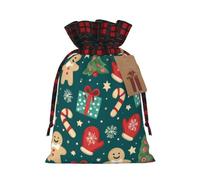 Cookies, Gloves, Candies Christmas Burlap Gift Bags With Drawstring And Tags - Tiny Small Gift Bags For Xmas Candy And Christmas Supplies, Christmas Drawstring Gift Bags 8.3×11.8in