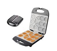 Cookies Maker, Mini Waffle Biscuit Maker, Make 4 Different Shaped Pancakes, 1400W Non-Stick Scones Maker Machine for Makes 13 Cookies