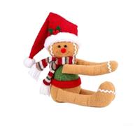 Cookies Man Christmas Tree Ornament 35cm Polyester Fabric Vibrant | Crafted from polyester fabric for durable seasonal use suits various for décor like wine bottles curtains festive