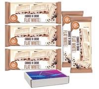 Cookies N Creme Flat White Chocolate Flavour Bar 5 x 90g With Gift Box