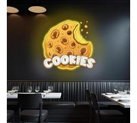 Cookies Neon Sign, Biscuit Led Light, Bakery Shop Cookie Neon Light, Bakery Open Gift for Cookie Lovers