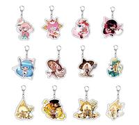 Cookies Run Kingdoms Figure Keychain Game Figure Cosplay Chain Jewellery Characters Chain - Acryl, Multicolor, 12 Pieces