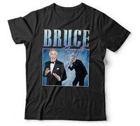cookietong Bruce Forsyth Appreciation T-Shirt Unisex Homage, Strictly, Throwback, Retro Cotton Short Sleeve Shirt Black L
