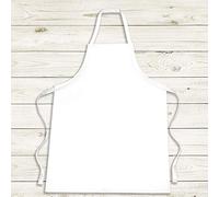 cookify Unisex Kids Cooking Apron in Plain White Polycotton in 4 Sizes for The Junior Chef (8-10years)