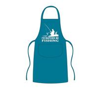 "Cooking Apron One Size Fits All Full Coverage Bib Apron with Large Front Pocket, Tie Back Funny & Stylish Printed Designs for Men & Women Kitchen BBQ Baking Gift (Fishing | Kingfisher)"