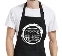 Cooking Aprons for Women with Pockets, Mens Aprons for Grilling BBQ Grill Chef Kitchen Funny Birthday Gifts for Men Dad Mom Husband Wife Christmas Thanksgiving Fathers Day, Thats What I Do I Cook and