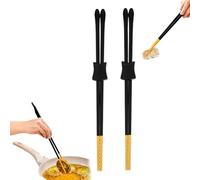 Cooking Chopsticks, 2Pair Long Chopsticks for Kitchen, Non-Slip Silicone Heat-Resistant C-hopsticks, High-Temperature Resistant Hot Pot Chopstickss, C-reative Multifunctional Chopstickss for Frying