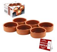 Cooking Clay Bowls Set, Clay Pot for Cooking, Traditional Mexican Dishes, Ancient Terracotta Cookware, Cazuelas de Barro Mexicanas, 6 Pcs