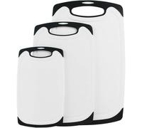 Cooking Cutting Boards - 3 Set - Small to Extra Large Cutting Boards for Kitchen, Meat, Vegetables - Dishwasher Safe, Juice Groove, Non-Slip Rubber Chopping Board Set
