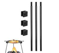 Cooking for Camping Tripod - Adjustable Height Frame, Folding Fire Stand | Detachable Aluminum Alloy Build, Compact Outdoor Configuration, Cam Grill Stand