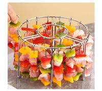 Cooking Grate for Hot Air Fryer, Reusable Grill Grate with 24 Skewers, Compatible with Home Kitchen Air Fryers