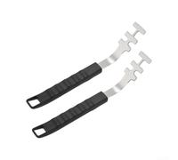 Cooking Grid Lifter 26cm Ergonomic Handle BBQ Tool for Hot Plates - Grill Grate Lifter for Weber for kamado Joe Outdoor Kitchen Black