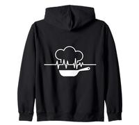 Cooking Heartbeat Chef's Passion Culinary Zip Hoodie