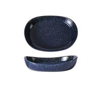 Cooking High-temperature Resistant Baking Tray Household Dish Plate for Lasagna(Dark blue,10inches)