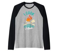 Cooking I Cook AS Good AS I Look Funny Cooks Raglan Baseball Tee