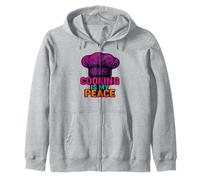 Cooking Is My Peace Chef Culinary Food Lover Kitchen Zen Zip Hoodie
