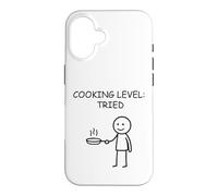 Cooking Level Tried Funny Kitchen Humor Case for iPhone 16