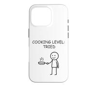 Cooking Level Tried Funny Kitchen Humor Case for iPhone 16 Pro