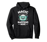 Cooking MAGIC HAPPENS HERE Funny Gastronomy Pullover Hoodie