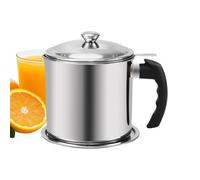 Cooking Oil Container, Stainless Steel Fine Strainer with Large Capacity - Storage Container for Grease | for Home, College Dorm, Apartment, Kitchen, Dining Room and Restaurant