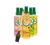 Cooking Oil Spray Bundle ┃Frylight 190ml ┃1 x Sunflower ┃1 x Olive ┃1 x Butter ┃1 x Garlic ┃1 x Rapeseed ┃1 Calorie per Spray Bottle ┃ Bundled with Donny & Dev Wooden Handle Oil Brush
