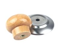 Cooking Pan - Pot Handle, Wooden | Durable Beaded Wood with Stainless Steel Cap, Practical Kitchen Tool for Cooking Pans, Steamers, Saucepans, and Everyday Culinary Use
