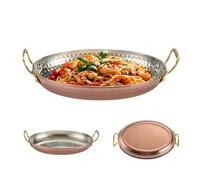 Cooking Pan Skillet, Stainless Steel Saucepan, Uncoated Cookware Material, Double Handle Design, Even Heat Distribution, Great for Outdoor Camping, Festive Lobster Meals, and Family Home Dining