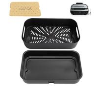 Cooking Pot and Combo Crisper Basket for Ninja Foodi FG551 DG551 DG651 Smart XL 6-in-1 Indoor Grill, Non Stick Air Frying Basket & Griddle Pan with 100 Pack Air Fryer Liners