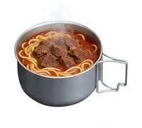 Cooking Pot - Camping Pot, Folding Soup Kettle for Cooking | Soup Pot for Picnic Hiking | Outdoor Travel Kitchen Nomad Titanium 1.4L 15 x 15 x 8 cm