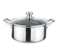 Cooking Pot Diameter 28 cm Stainless Steel with Glass Lid 6 L Induction Pot Non-Stick Honeycomb Structure Cooking Pot Stockpot Induction Pot Oven Safe Honeycomb Non-Stick Coating