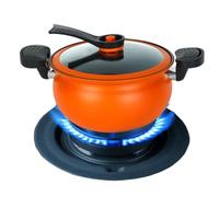 Cooking Pot - Iron 5L Non-Stick | with Visible Lid | Induction Pòt, Side Handles, Easy Monitor, Multi Stove, Deep Cookware | Home Kitchen Restaurant, Apartment Stock Soup Pasta