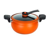 Cooking Pot: Oversized Frying Pan, Clear Lid, Magnetic Base Cooking Container, Large Capacity Boiling Solution | for Home Kitchen Space Bistro Cal