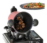 Cooking Pot with Automatic Stir-Fry Feature, Non-Stick Surface, Multi-Function for Home Kitchen and Outdoor Use