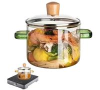 Cooking Pots - 1.6 Liter Clear Heat Resistant for Fast Heating Cooking Utensils for Cooking Sauces, Soups, Pasta and Brewing Tea in the