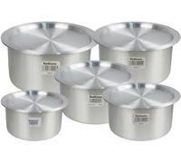 Cooking Pots Klassic Indian Pot with Lid Set of 5 Cookware Aluminium Multifunctional Pots 20cm, 22cm, 24cm, 26cm, & 28cm
