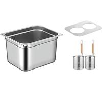 Cooking Pots Pasta pots 2 Holes Pasta Cooker Insert Set Multipots & Pasta Pots with Divider and Colander Strainer Stainless Steel Stock Pot Commercial Cookware