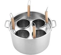 Cooking Pots,Pasta pots Pasta Cooker Set with Basket Insert and Lid, 4 Holes Multi-Steam Pot, Heavy Duty Stainless Steel Stock Pot, Stew Boiling Pot