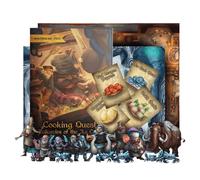 Cooking Quest 2D Acrylic Miniatures Set, DND Adventure Starter Kit, D&D Compatible Mini Figures with Battle Map & Adventure Book - Complete Story RPG Starter Set