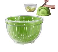 Cooking Salad Chopper Bowl Fruit Washer Salad Cutter Kitchen Bowl | Veggie Chopper for Camping Picnic Barbecue Restaurant